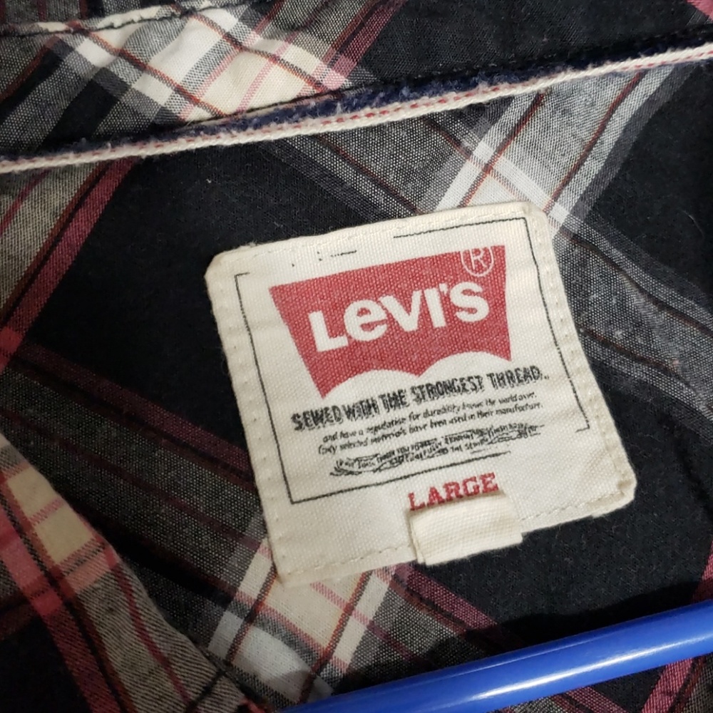 Mens Levi's Checkered Button Down - image 3
